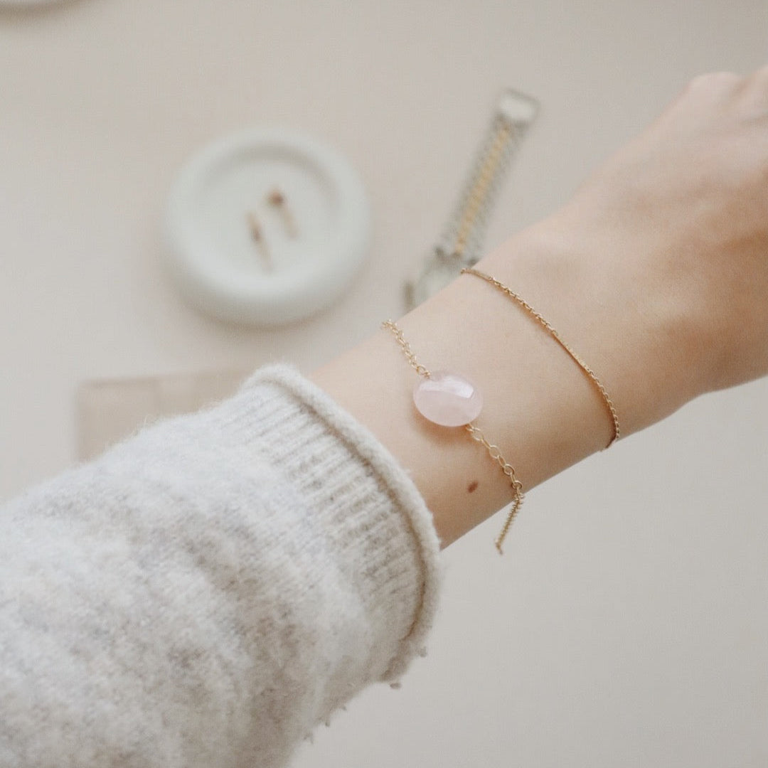 Rose Quartz Bracelet - PeacePiecesJewelry