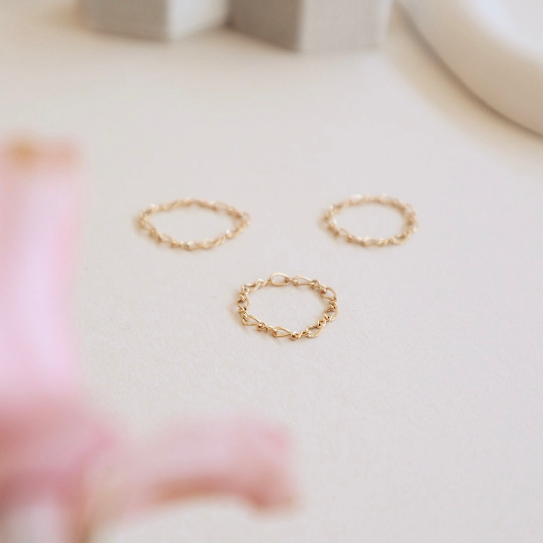 Drawn Chain Ring PeacePiecesJewelry