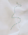 Blue Epoxy Silver Anklet PeacePiecesJewelry