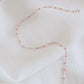 Pink Epoxy Silver Anklet PeacePiecesJewelry