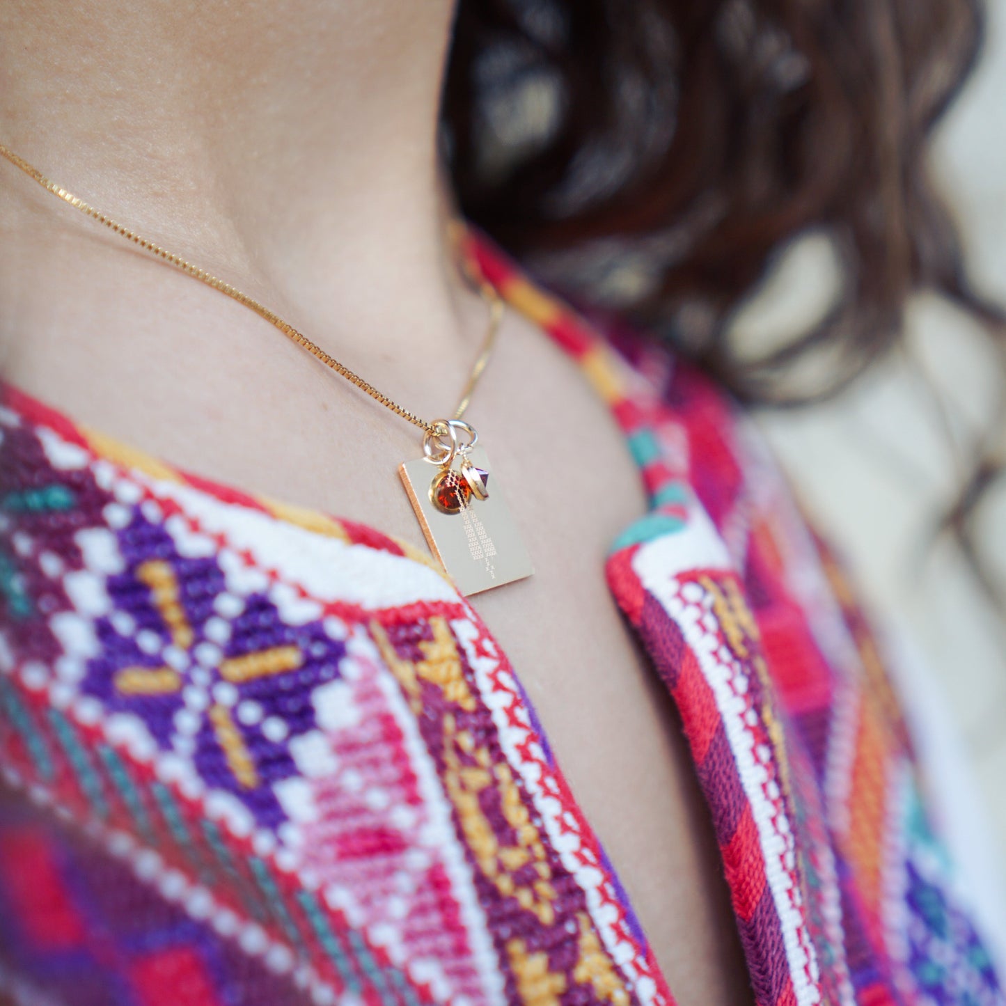 Gaza Necklace with Stone PeacePiecesJewelry