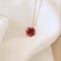 Garnet Round Gemstone Necklace
