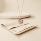 Pink Round Zircon Gemstone Necklace