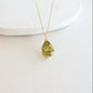 Pear Peridot Gemstone Necklace