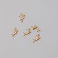 Dolphin Gold Charm - PeacePiecesJewelry
