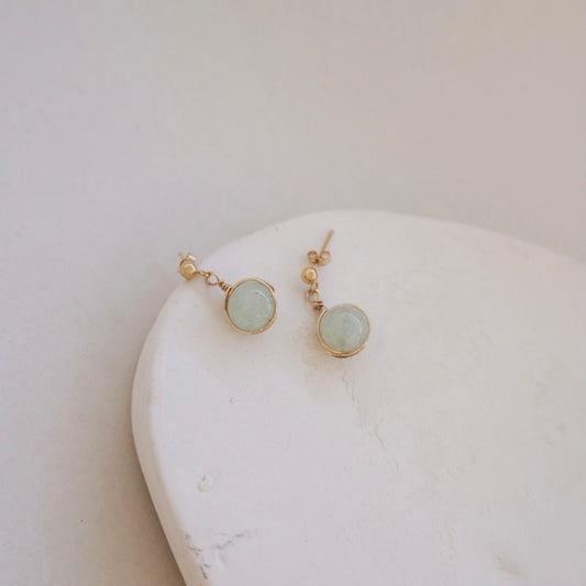 Jade Summer Ball Earrings - PeacePiecesJewelry