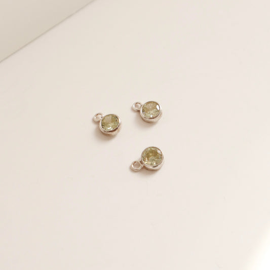 Peridot Framed Charm - PeacePiecesJewelry