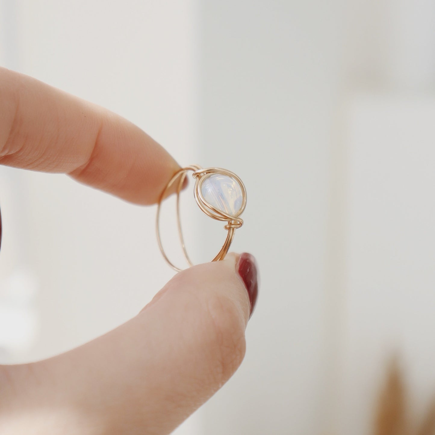 Moonstone Ring PeacePiecesJewelry