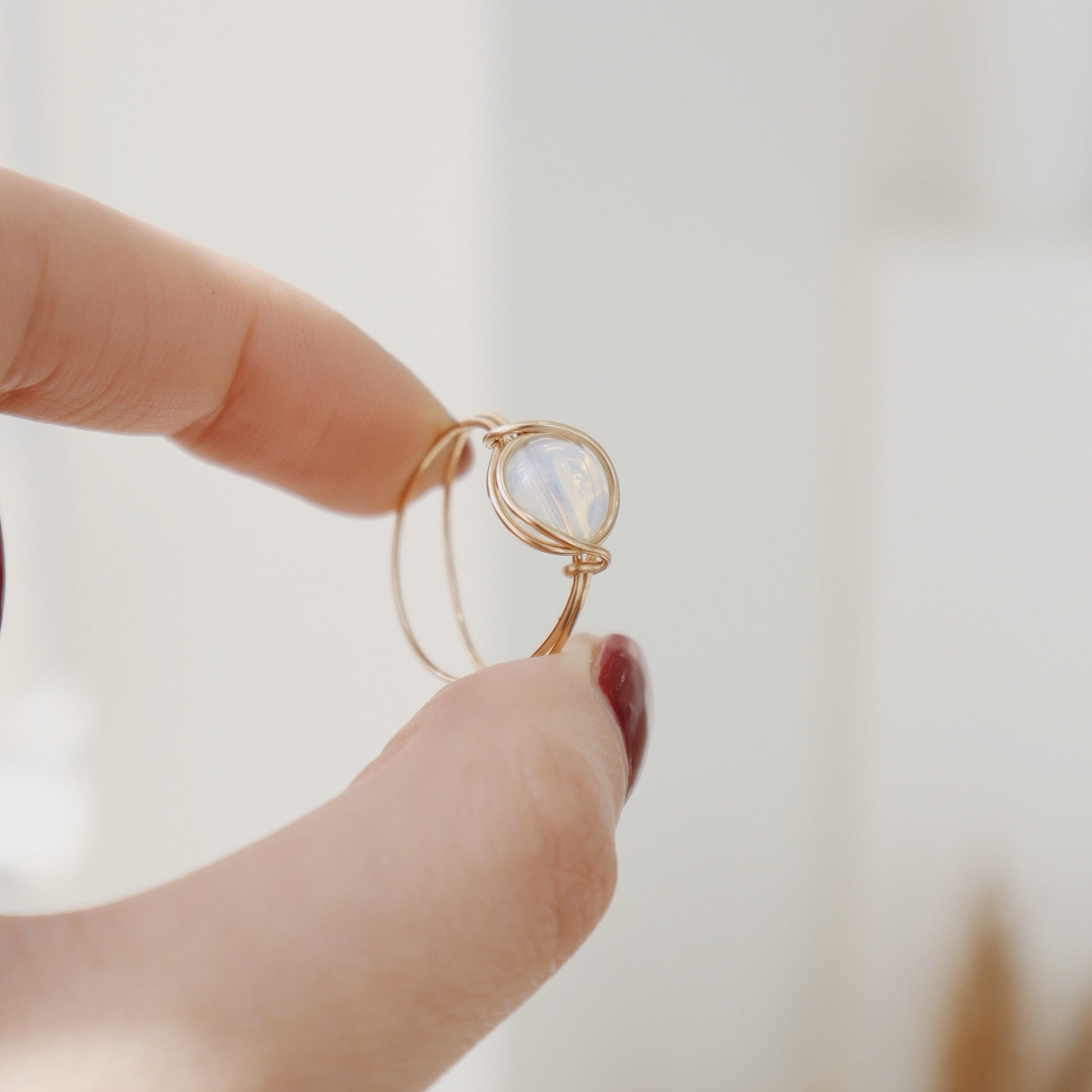 Moonstone Ring PeacePiecesJewelry