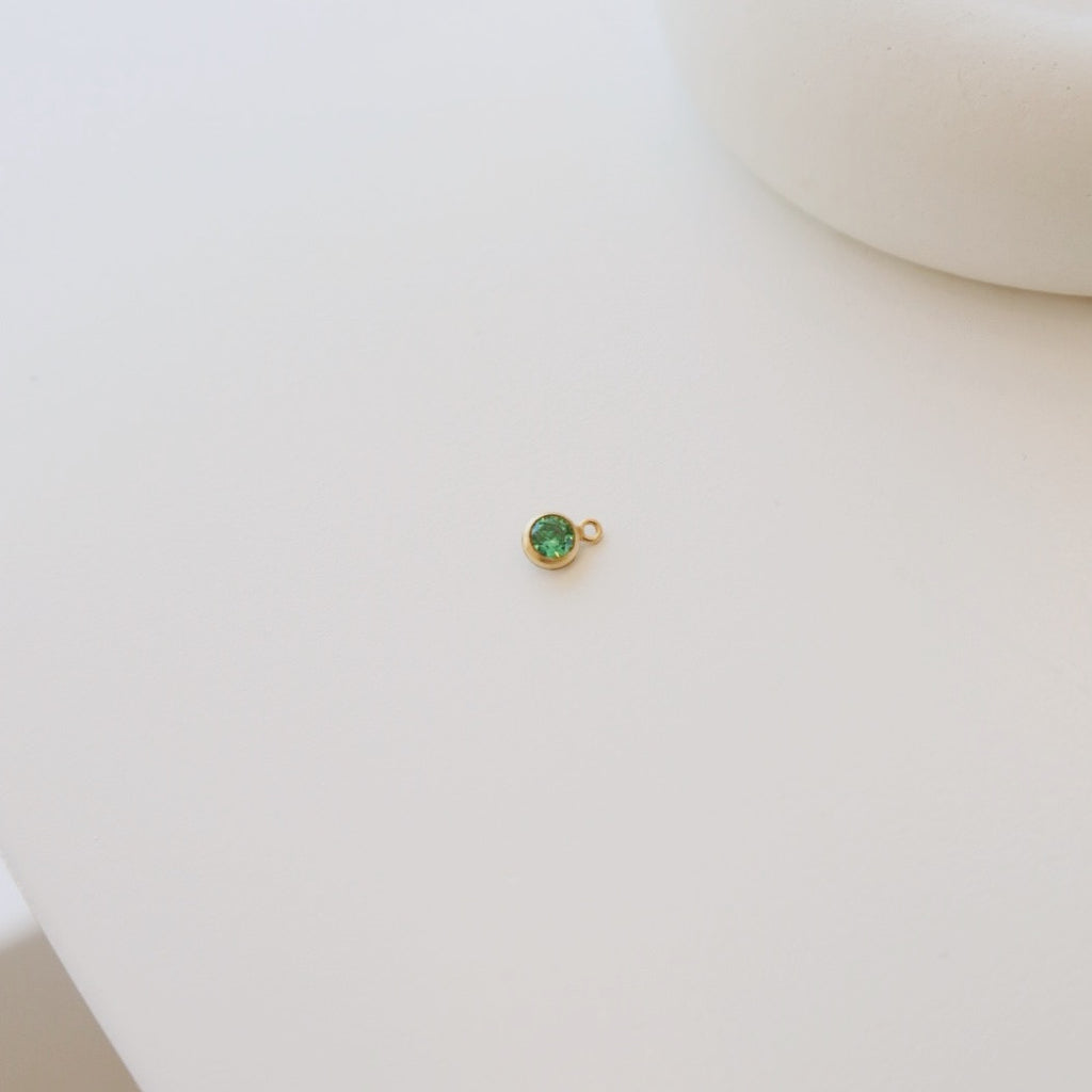 Emerald Framed Charm - PeacePiecesJewelry