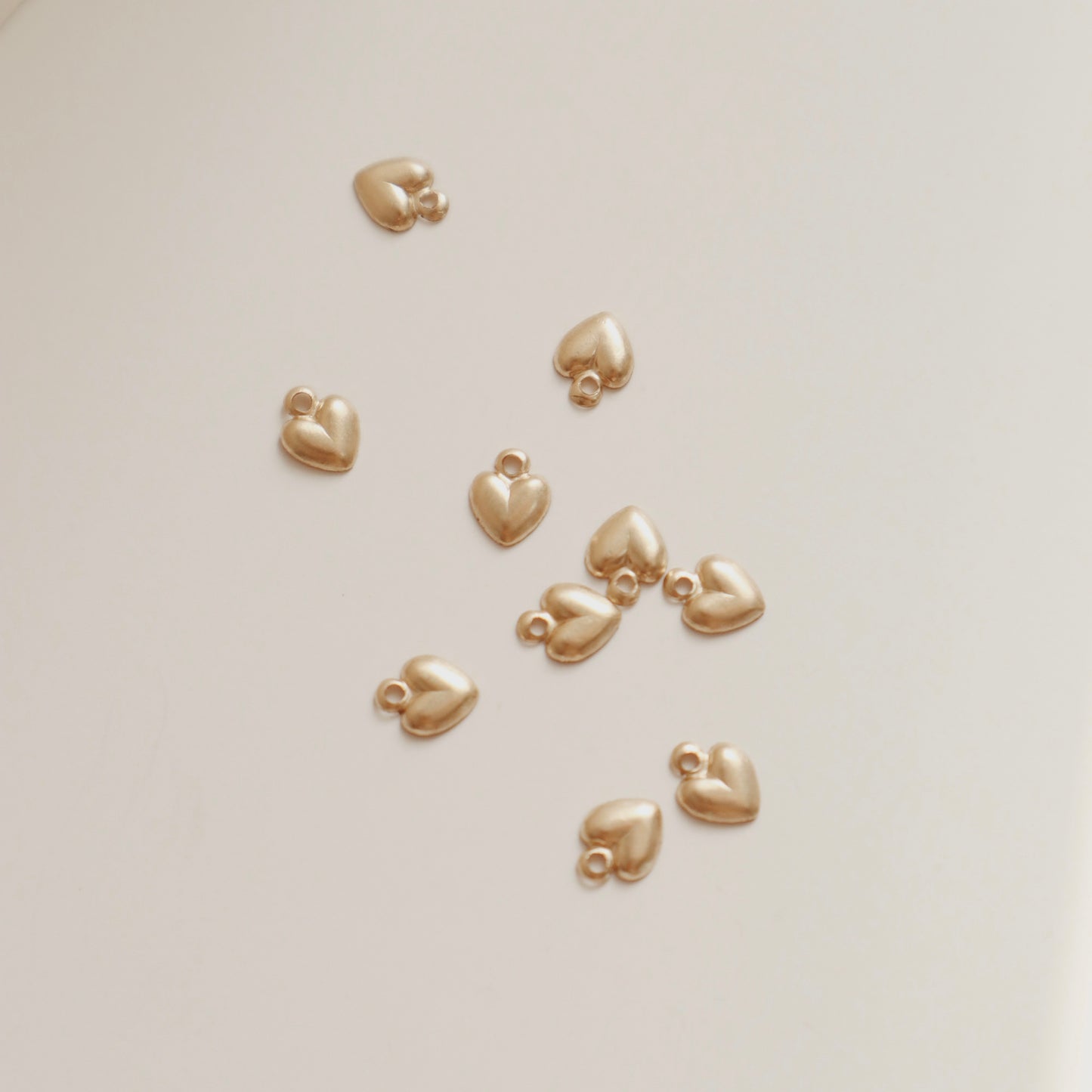 Gold Heart Charm - PeacePiecesJewelry