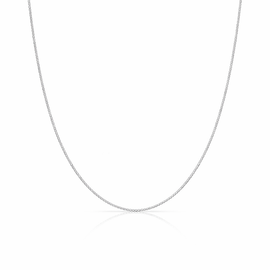 Box Chain Silver Regular Necklace PeacePiecesJewelry