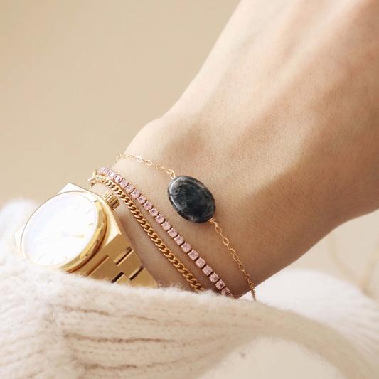 Tourmalinated Quartz Bracelet