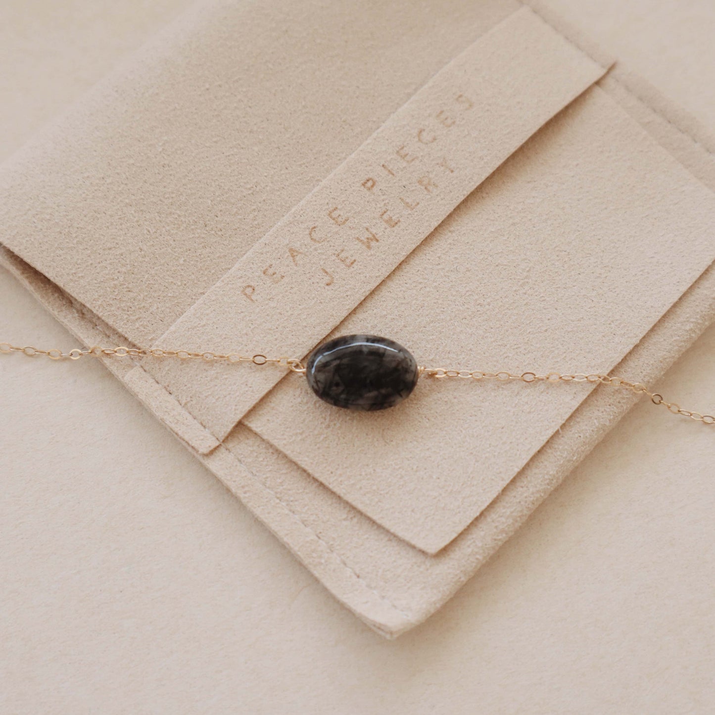Tourmalinated Quartz Bracelet PeacePiecesJewelry