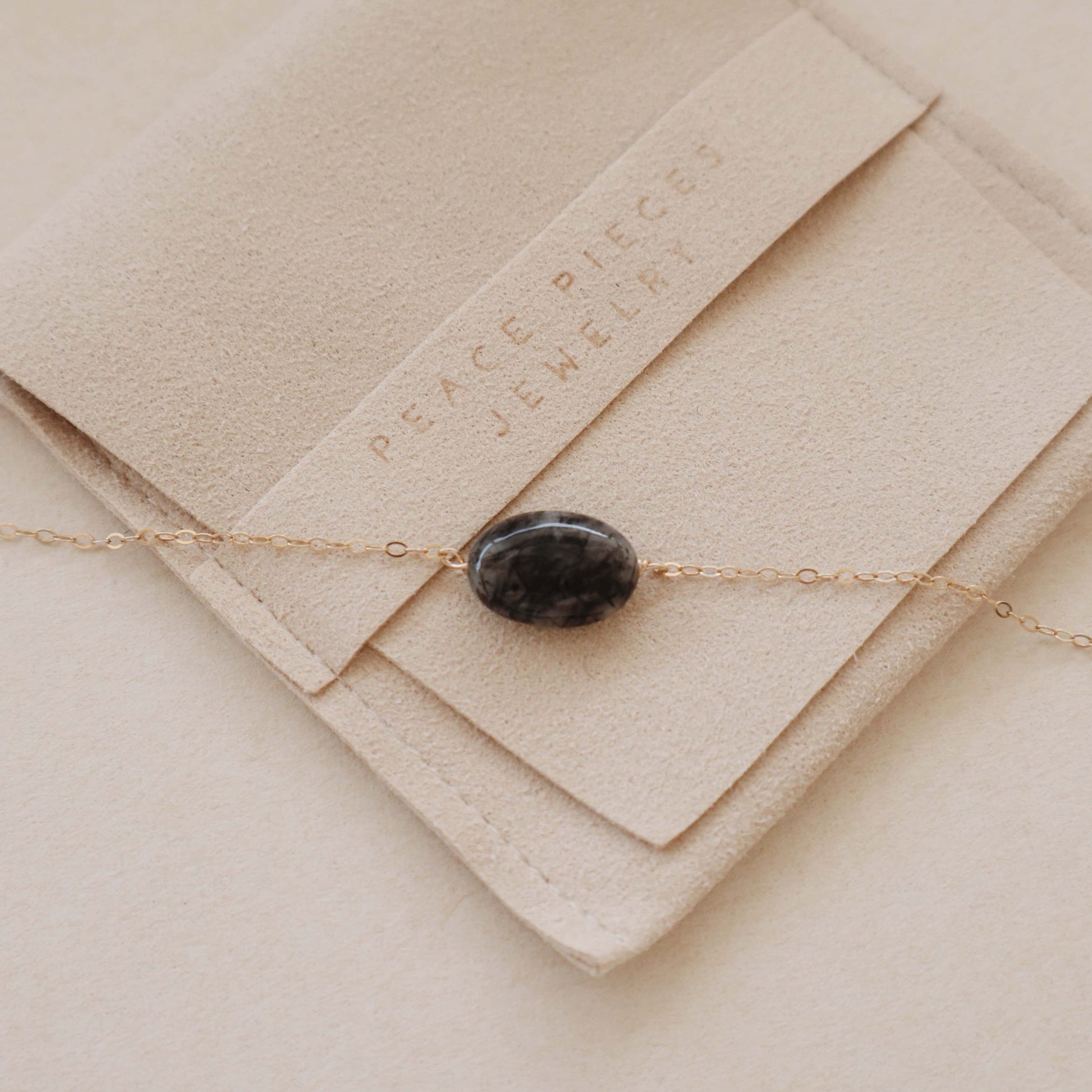 Tourmalinated Quartz Bracelet PeacePiecesJewelry