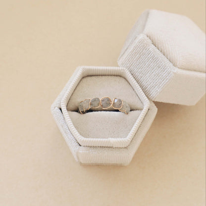 Square Labradorite Tamara Ring PeacePiecesJewelry