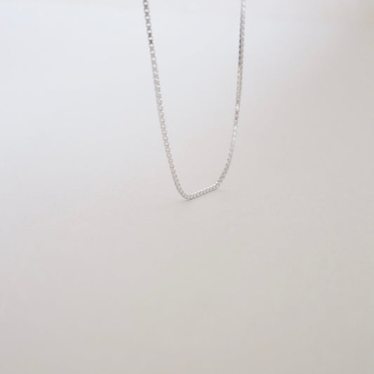 Box Chain Silver Choker - PeacePiecesJewelry