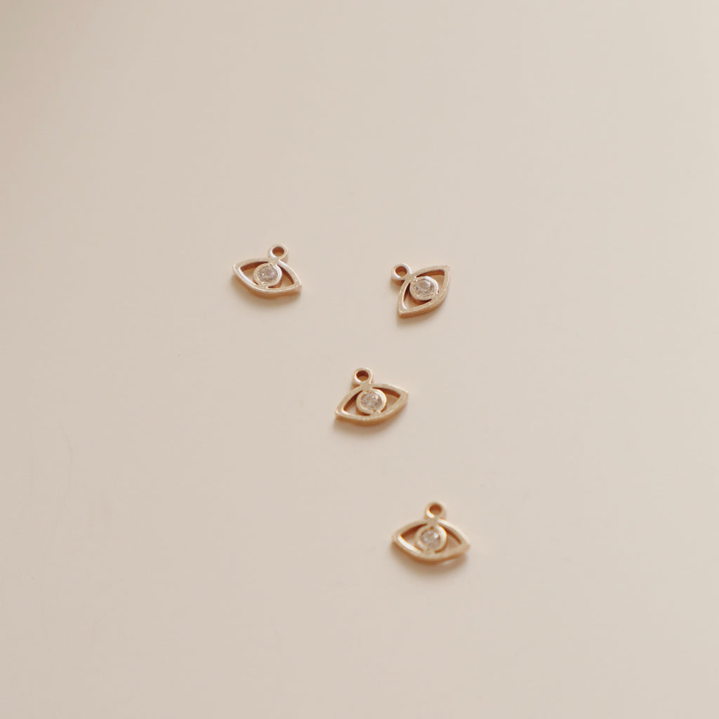 Zircon Eye Charm PeacePiecesJewelry