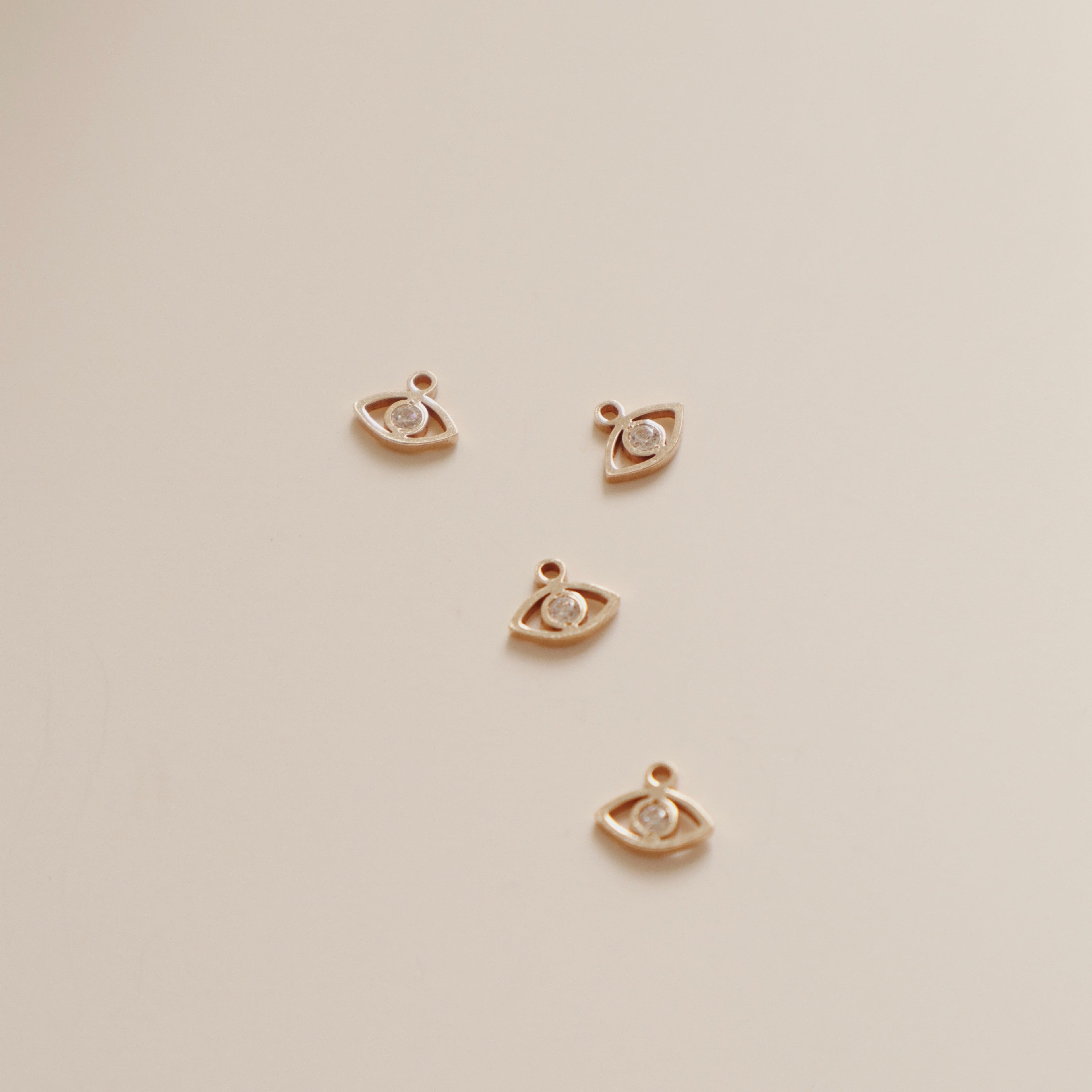 Zircon Eye Charm PeacePiecesJewelry