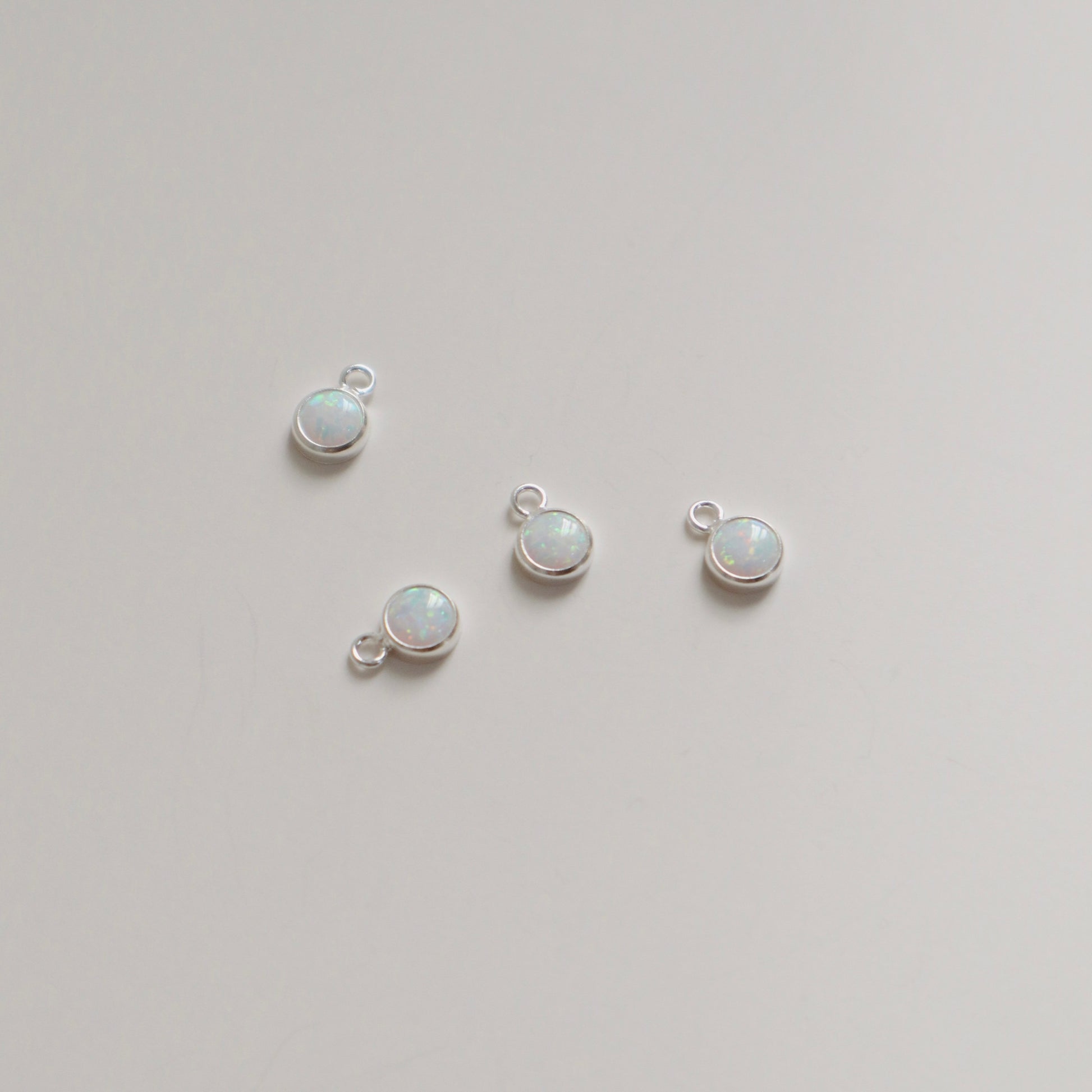 White Opal Charm - PeacePiecesJewelry
