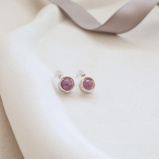 Ruby Silver Studs
