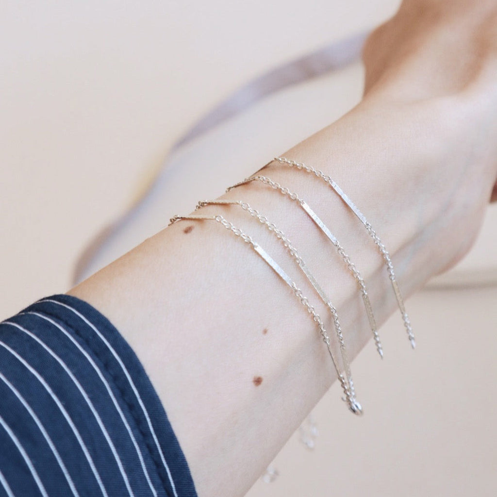Silver Pearl Bracelet PeacePiecesJewelry