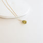 Pear Peridot Gemstone Necklace