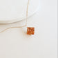 Square Topaz Gemstone Necklace