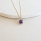 Square Amethyst Gemstone Necklace