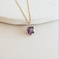 Square Amethyst Gemstone Necklace