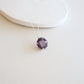 Round Dark Amethyst Gemstone Silver Necklace