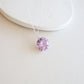 Round Light Amethyst Gemstone Silver Necklace
