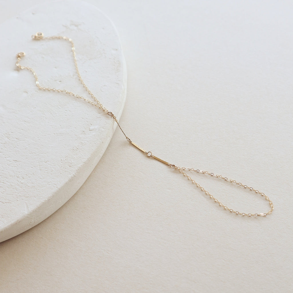 Zeina Hand Chain (3 Blocks) PeacePiecesJewelry