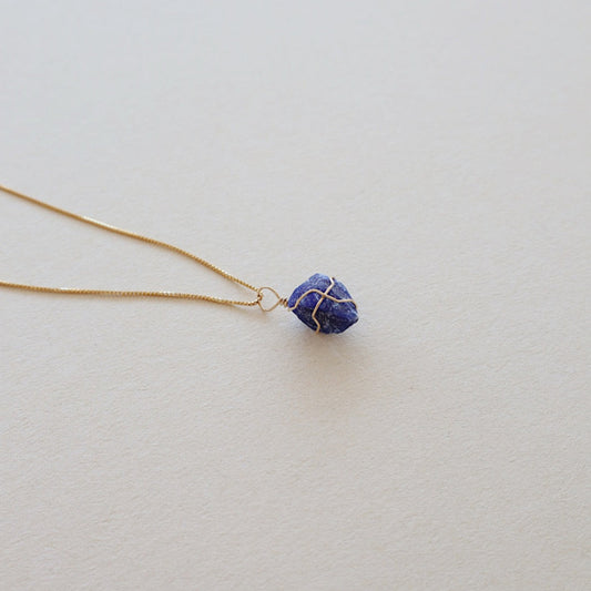 Raw Sapphire Necklace