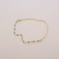 Blue Epoxy Cable Chain Anklet