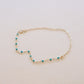 Blue Epoxy Cable Chain Anklet