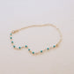Blue Epoxy Cable Chain Anklet