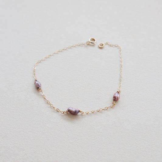 Purple Pearls Bracelet