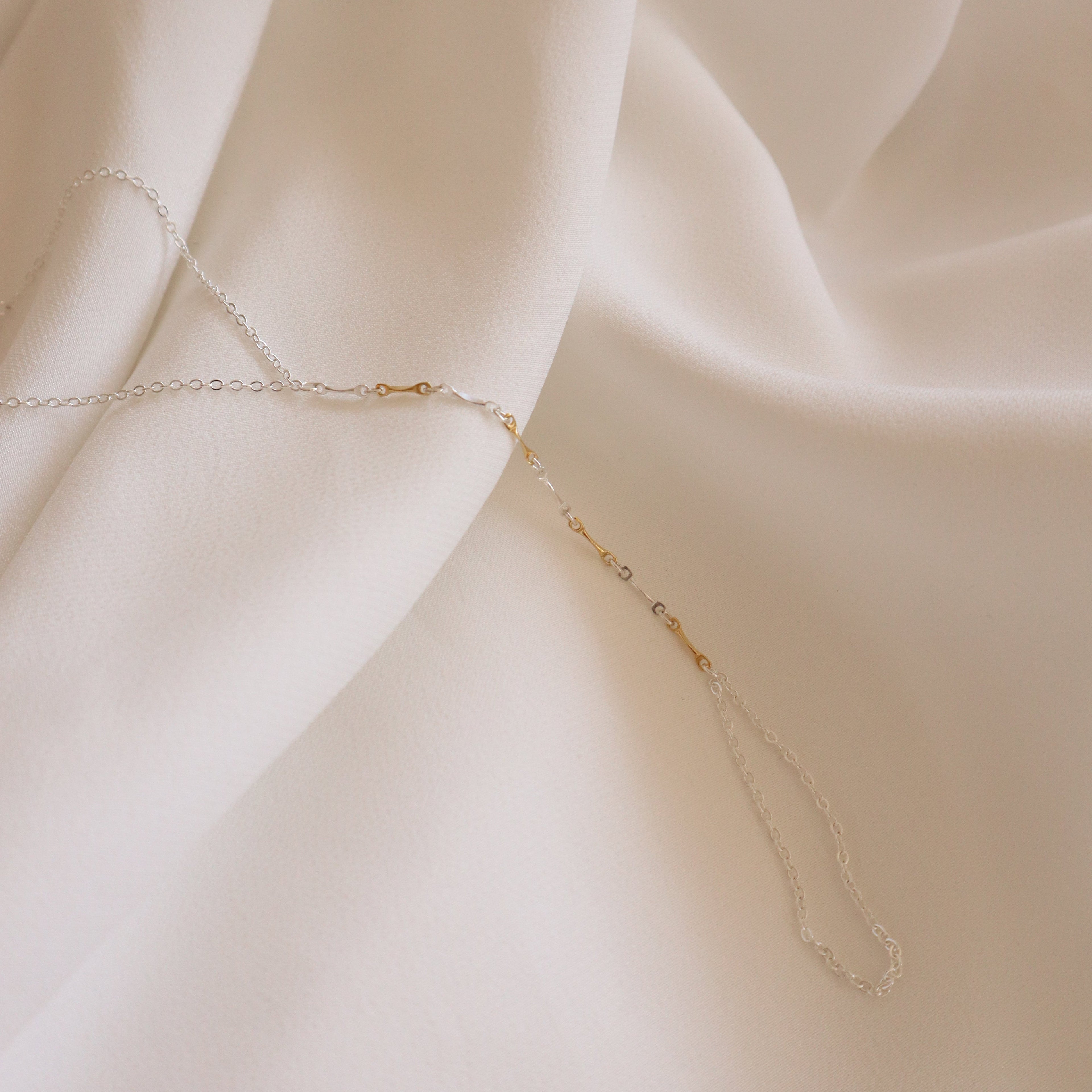Dapped Silver Hand Chain