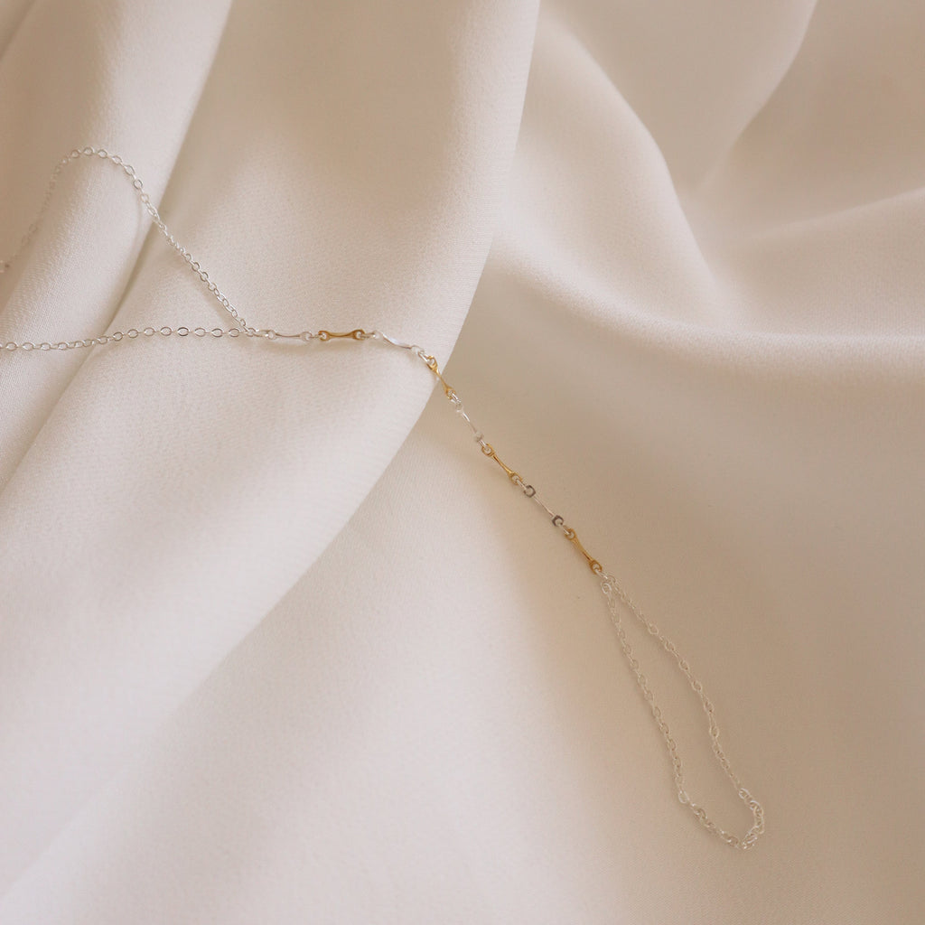 Dapped Silver Hand Chain