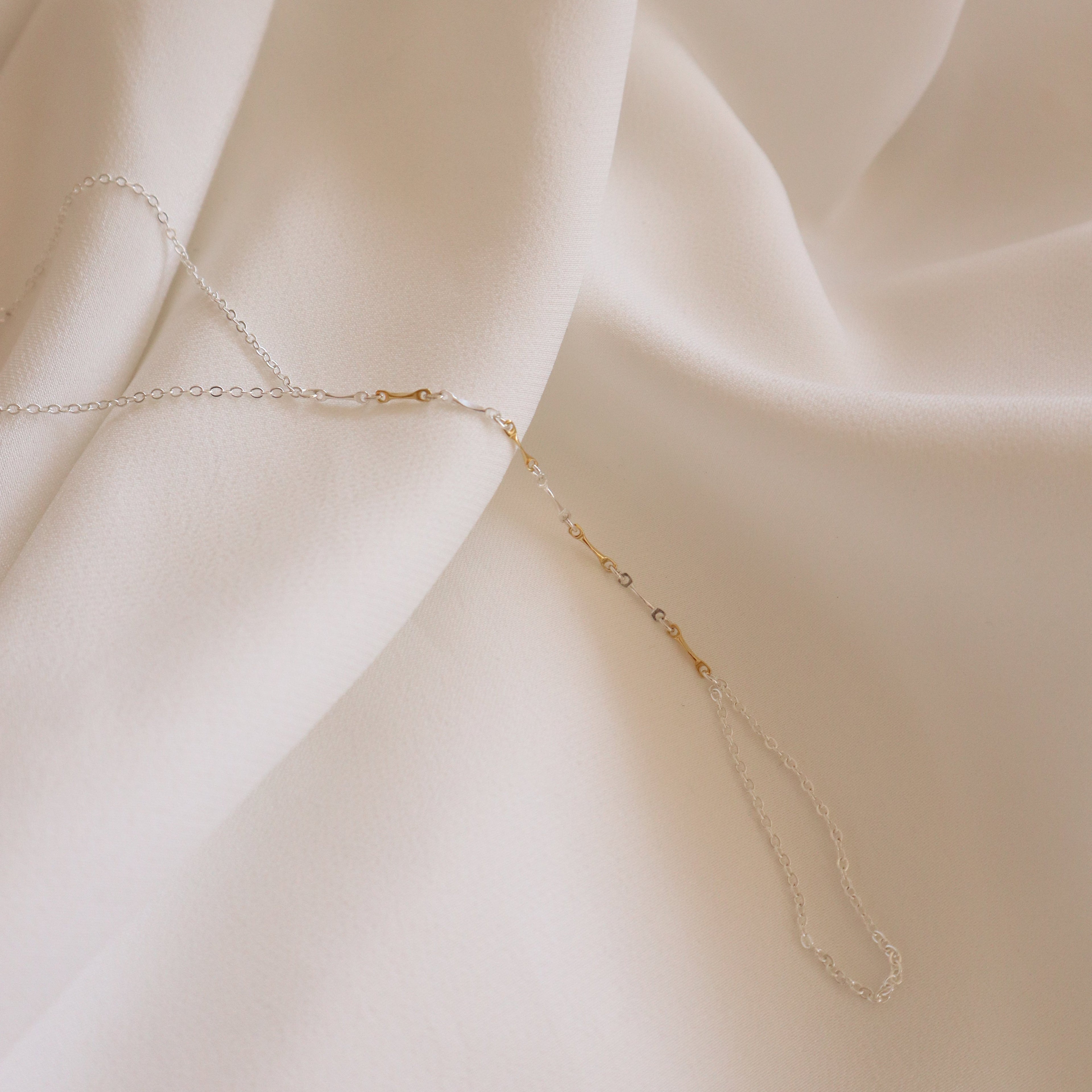 Dapped Silver Hand Chain