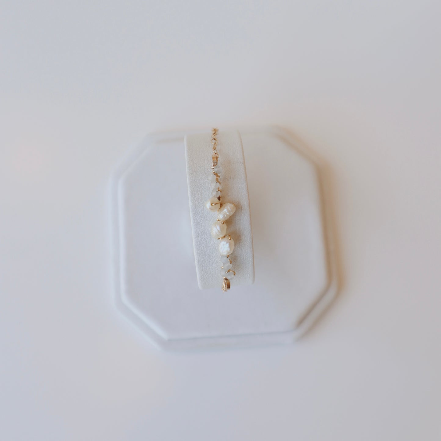 Pearls & Aquamarine Bracelet - PeacePiecesJewelry