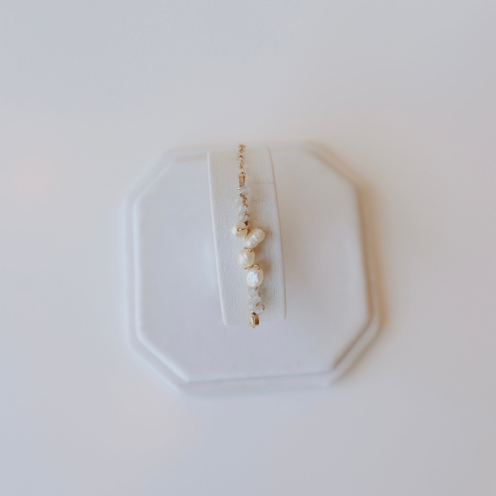 Pearls & Aquamarine Bracelet - PeacePiecesJewelry
