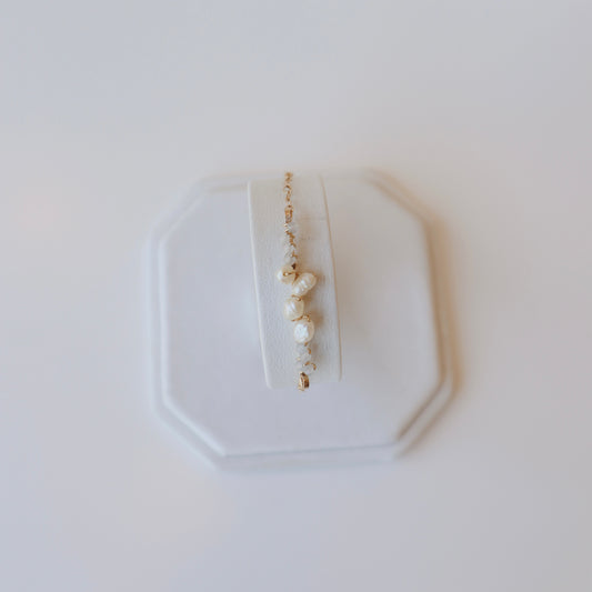 Pearls & Aquamarine Bracelet - PeacePiecesJewelry