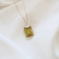Radiant Peridot Gemstone Necklace PeacePiecesJewelry