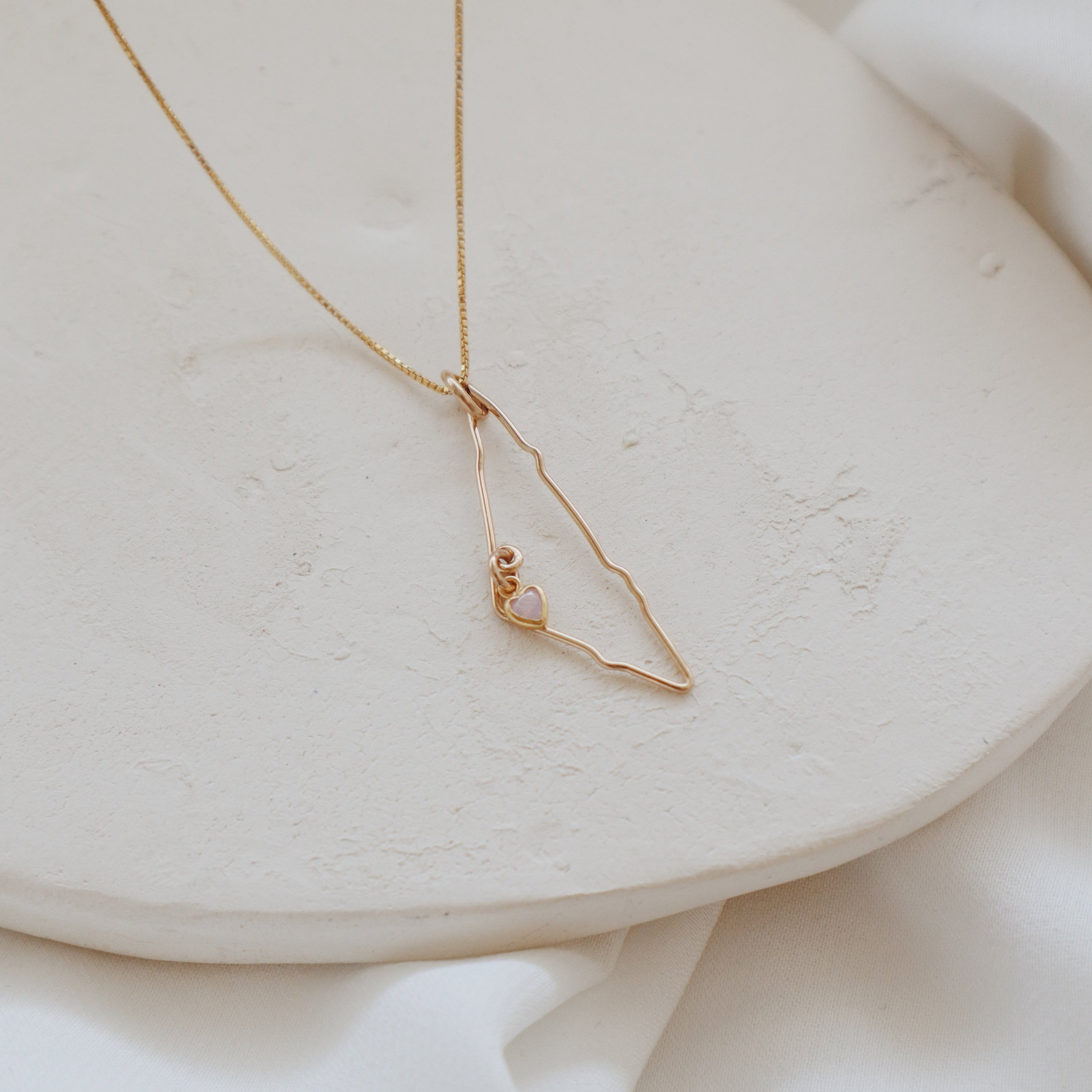 Homeland Palestine Map Necklace PeacePiecesJewelry