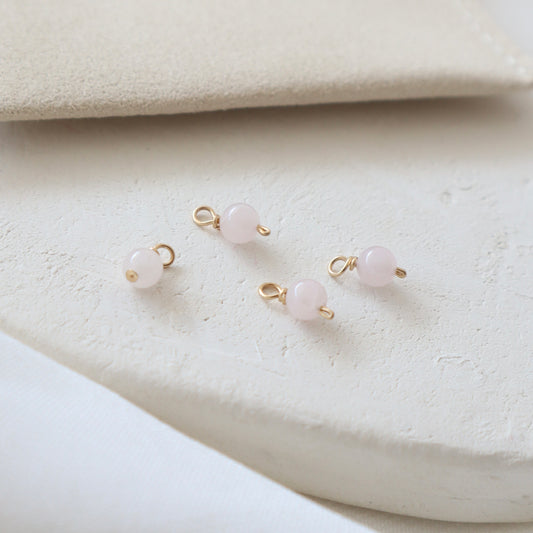 Rose Quartz Stone Charm - PeacePiecesJewelry