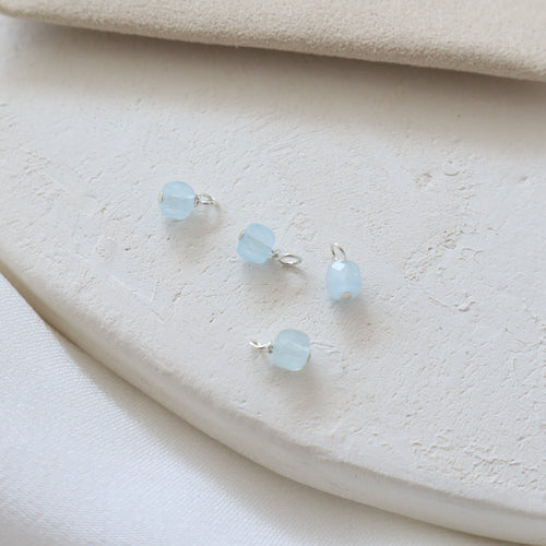 Aquamarine Stone Charm - PeacePiecesJewelry