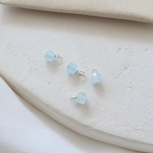 Aquamarine Stone Charm - PeacePiecesJewelry