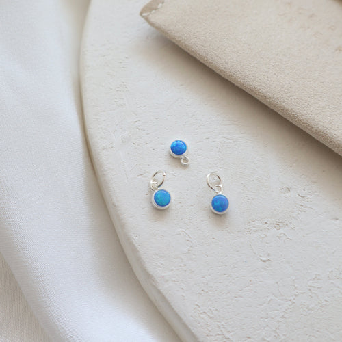 Blue Opal Charm - PeacePiecesJewelry